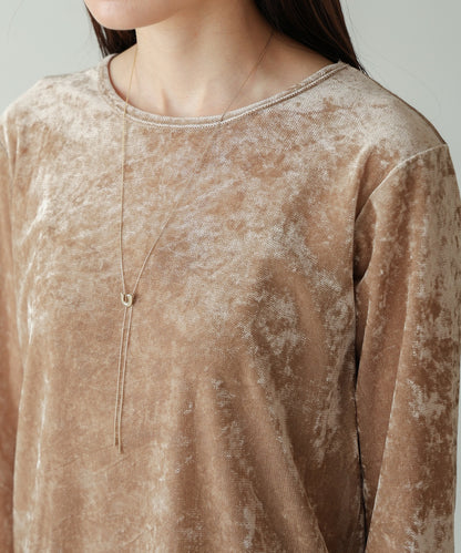 sheer velour basic top