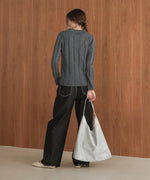 glitter shirt collar knit top