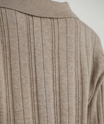 glitter shirt collar knit top
