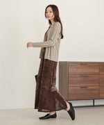 glitter shirt collar knit top