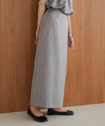 matte satin narrow skirt
