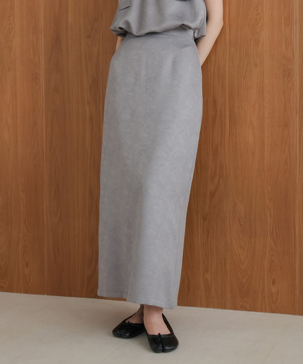 matte satin narrow skirt