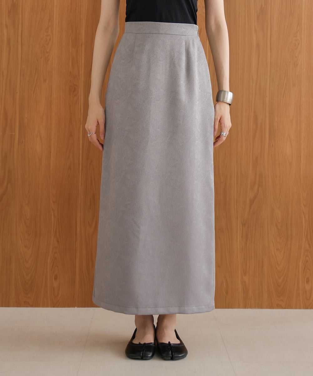matte satin narrow skirt