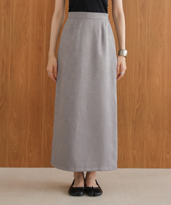 matte satin narrow skirt