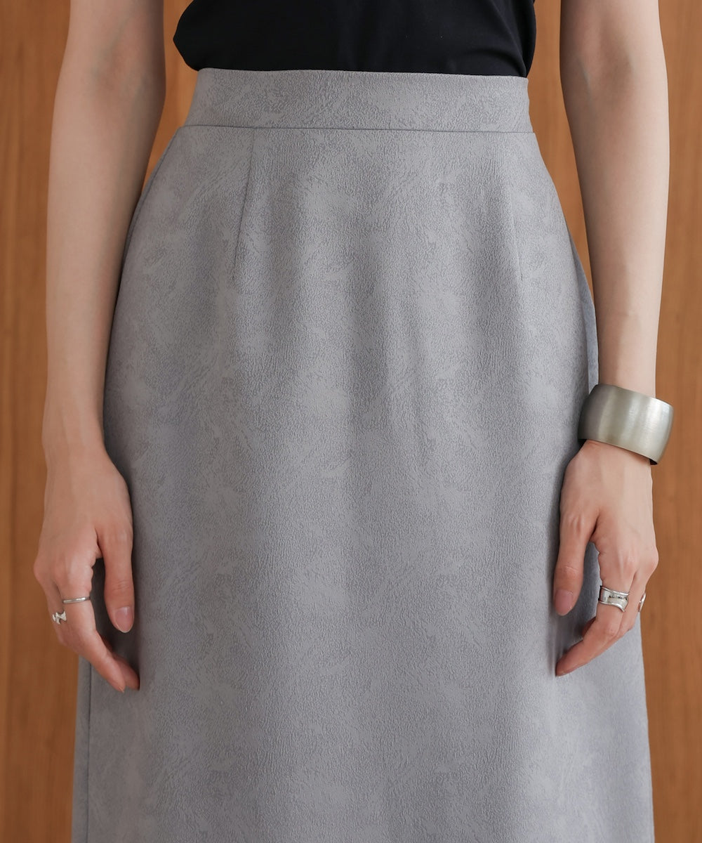 matte satin narrow skirt