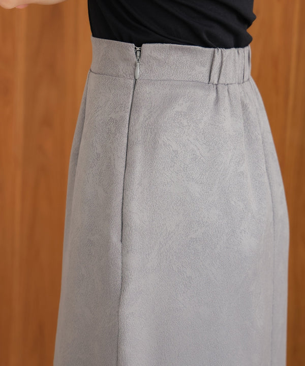 matte satin narrow skirt