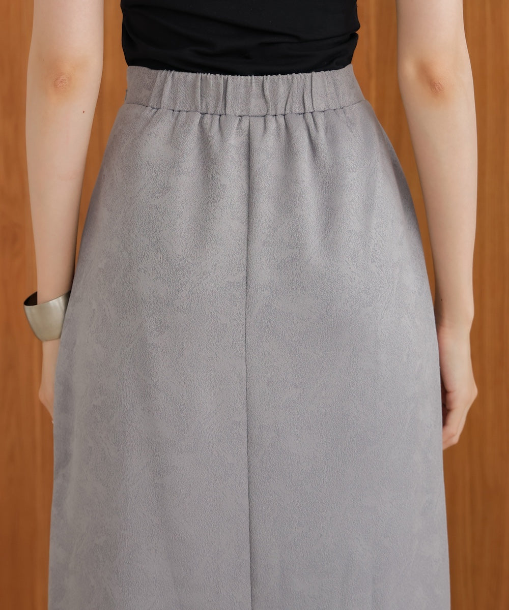 matte satin narrow skirt