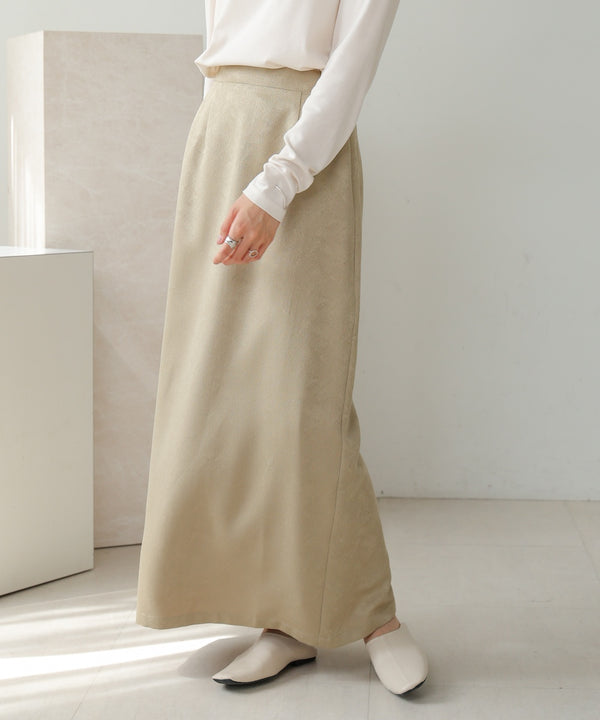 matte satin narrow skirt