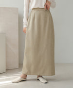 matte satin narrow skirt
