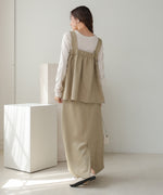 matte satin narrow skirt