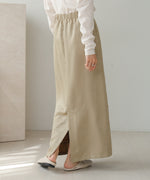 matte satin narrow skirt