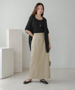 matte satin narrow skirt