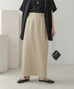 matte satin narrow skirt
