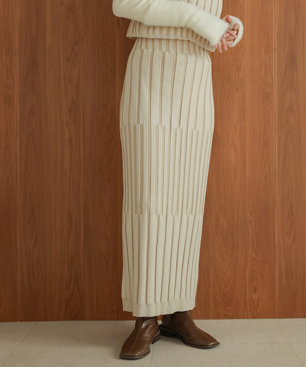 jacquard knit skirt