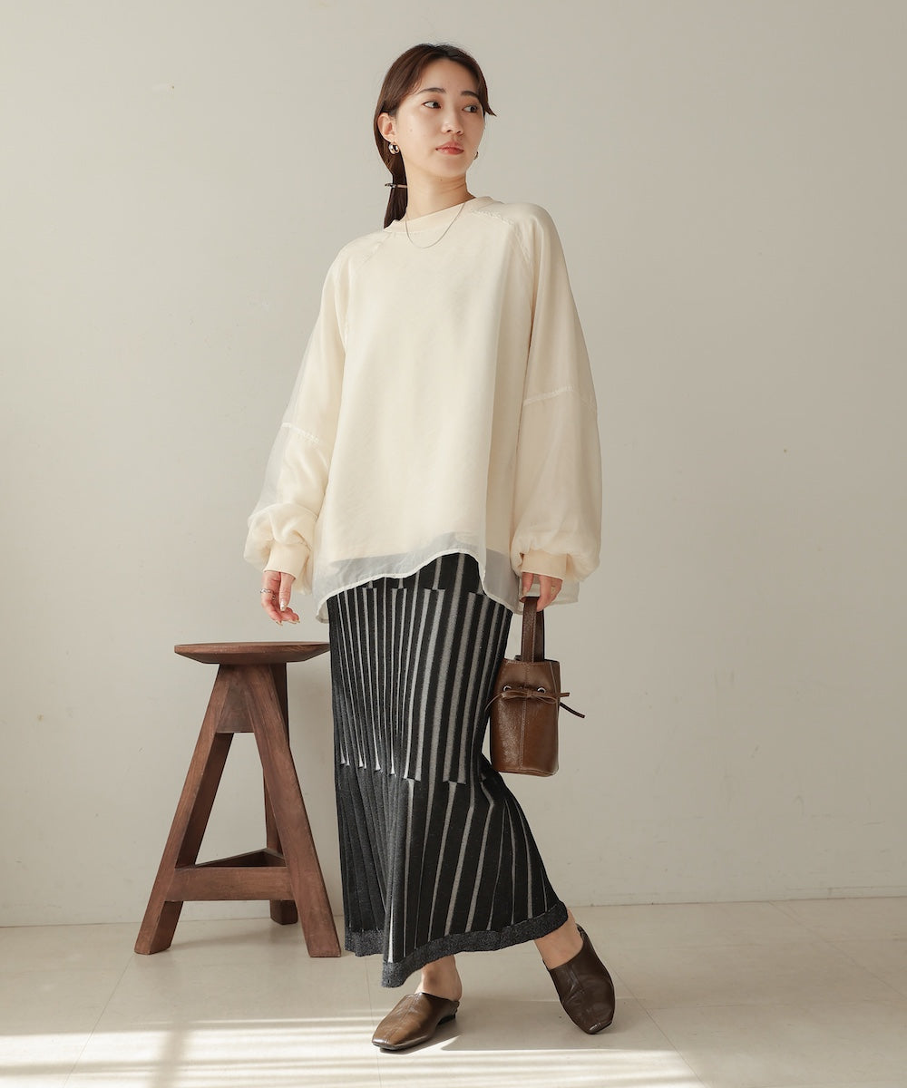 jacquard knit skirt