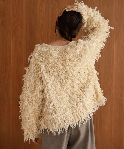 loop knit cardigan