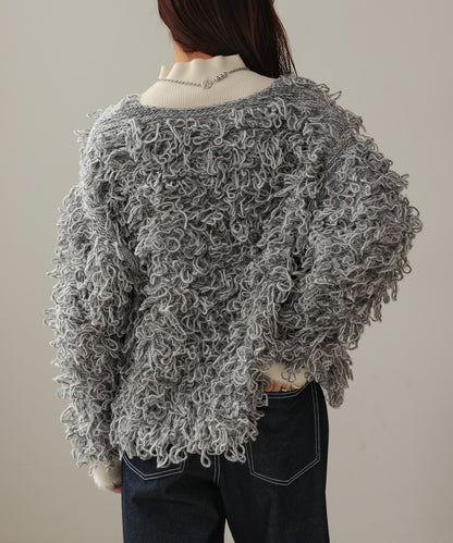 loop knit cardigan