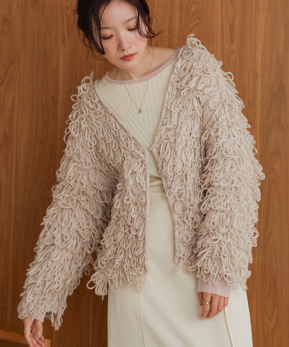 loop knit cardigan