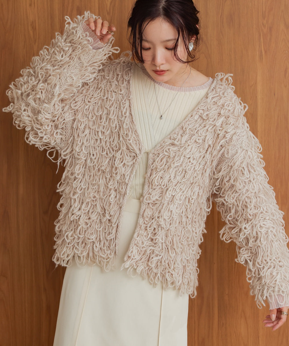 loop knit cardigan