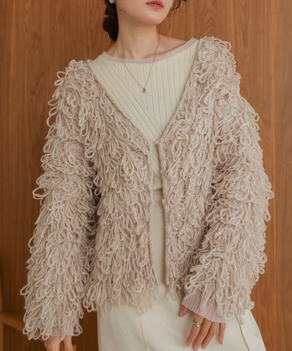 loop knit cardigan