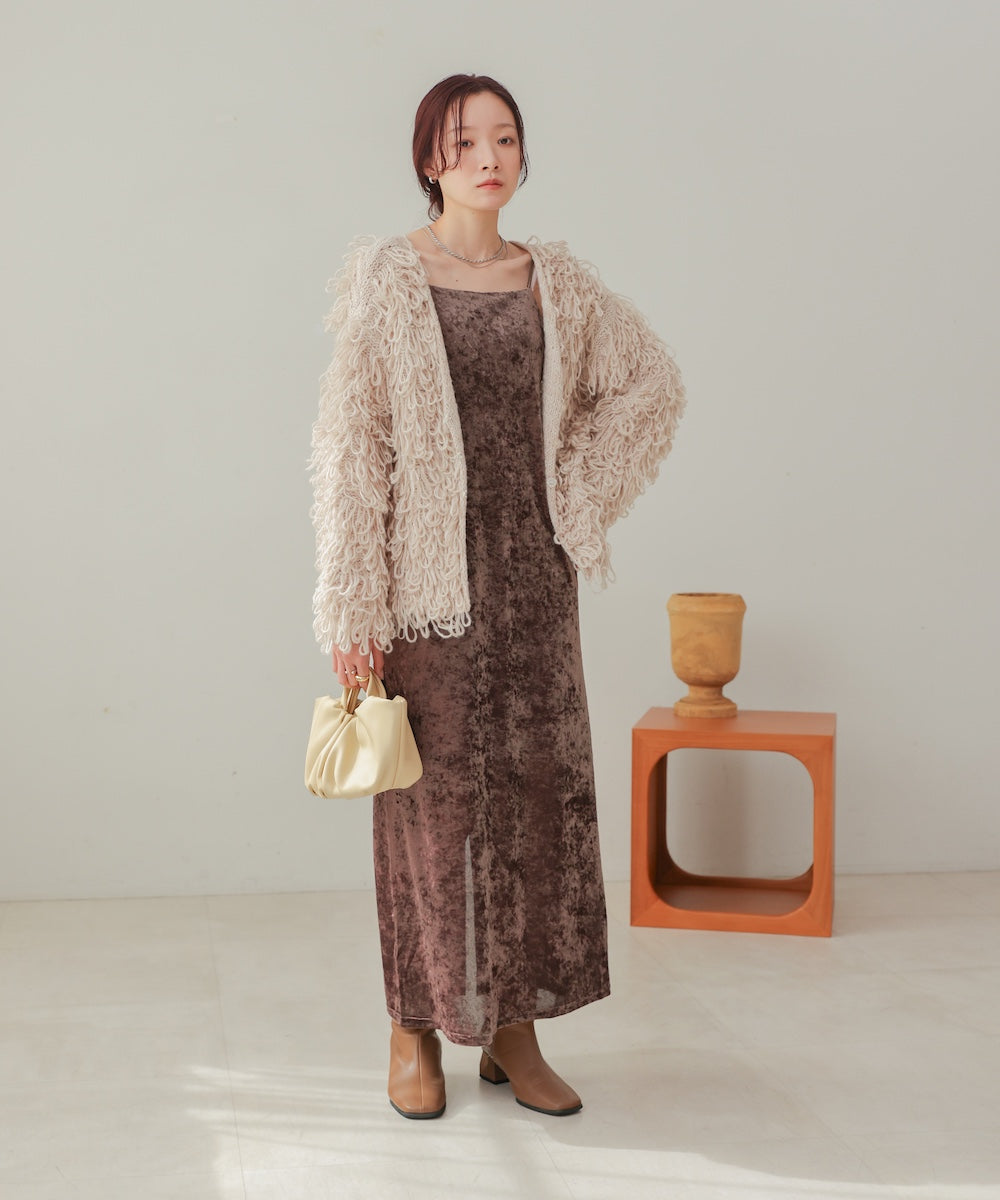 loop knit cardigan