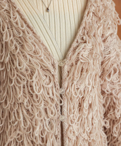 loop knit cardigan