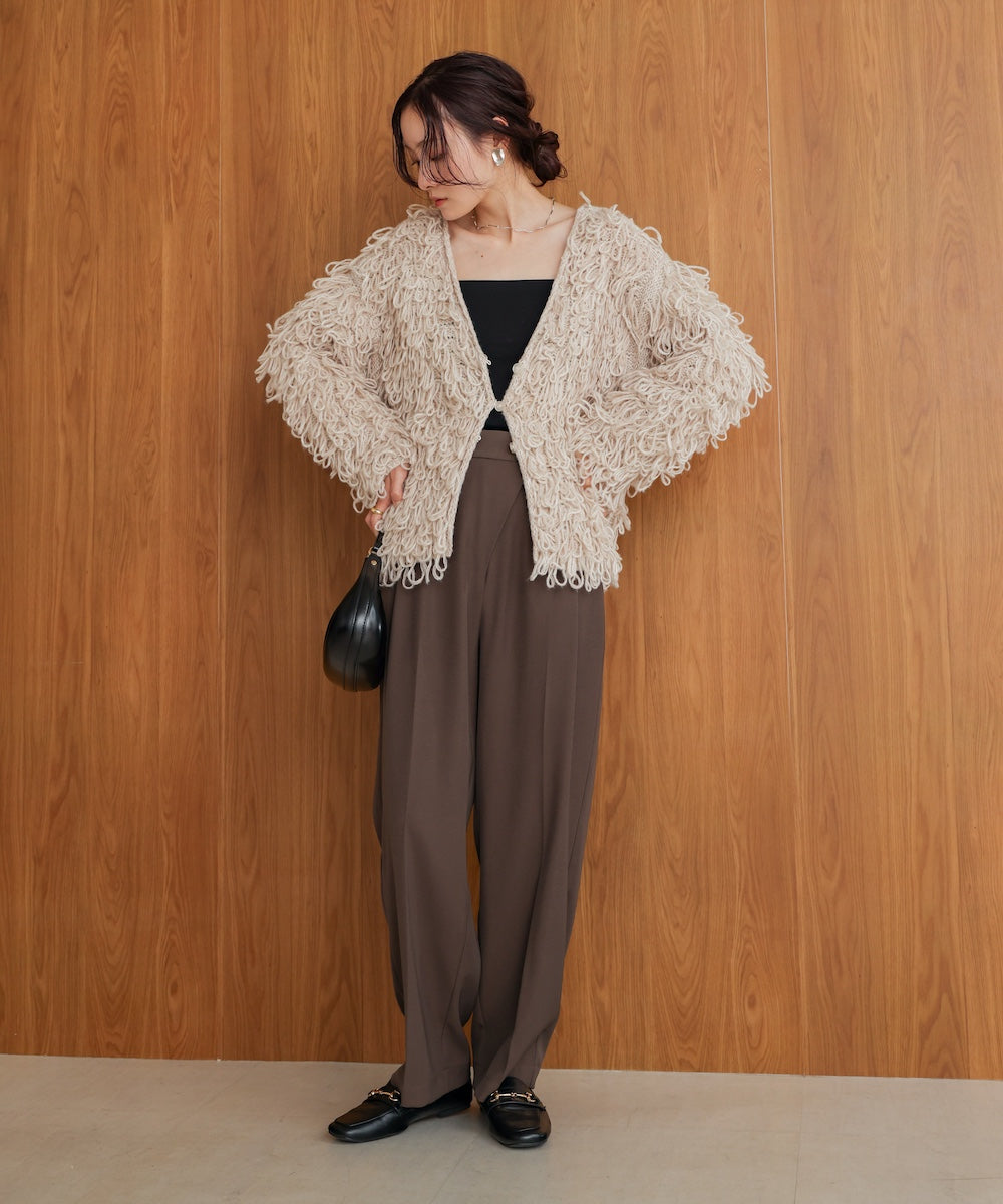 loop knit cardigan