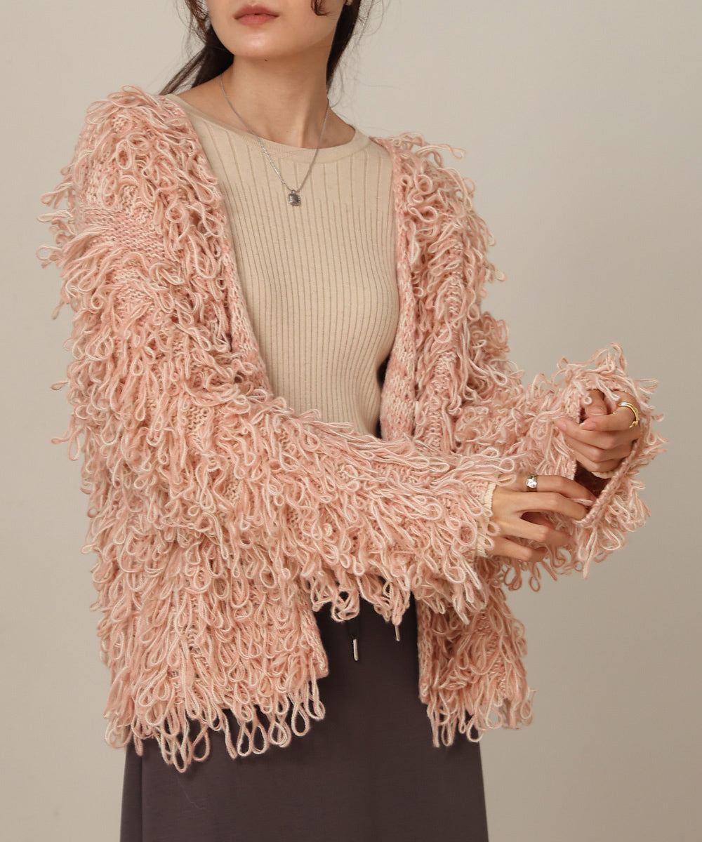 loop knit cardigan