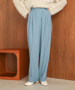 【S・M・Lサイズ展開】ラップ調タック入りスラックス