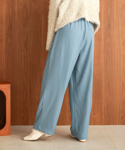 wrap style tuck slacks