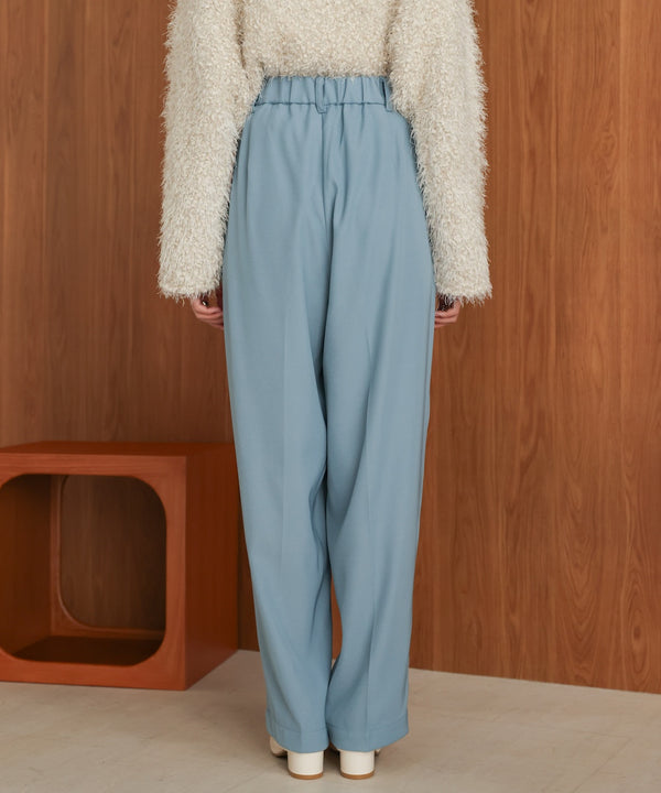 【S・M・Lサイズ展開】ラップ調タック入りスラックス