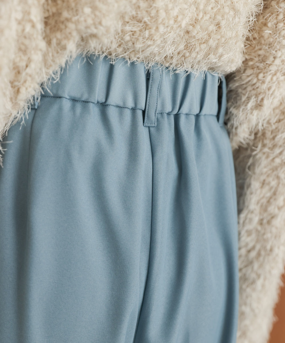 【S・M・Lサイズ展開】ラップ調タック入りスラックス