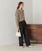 【S・M・Lサイズ展開】ラップ調タック入りスラックス