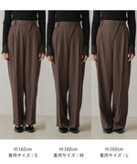 【S・M・Lサイズ展開】ラップ調タック入りスラックス