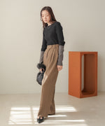 sleeve color block glitter knit tops
