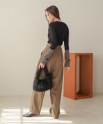 sleeve color block glitter knit tops