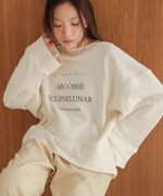 logo embroidery volume sweat tops