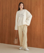 logo embroidery volume sweat tops