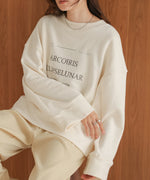 logo embroidery volume sweat tops