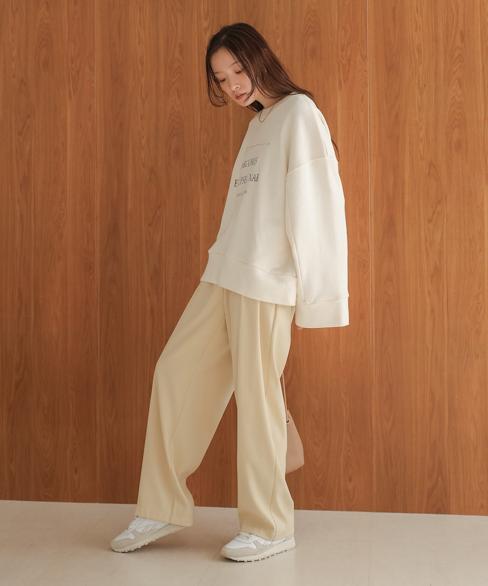 logo embroidery volume sweat tops