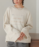 logo embroidery volume sweat tops