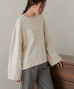 logo embroidery volume sweat tops