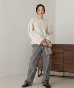 logo embroidery volume sweat tops