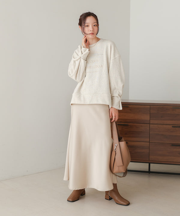 logo embroidery volume sweat tops