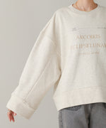 logo embroidery volume sweat tops