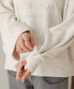 logo embroidery volume sweat tops