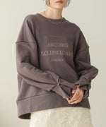 logo embroidery volume sweat tops