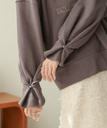 logo embroidery volume sweat tops