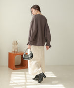 logo embroidery volume sweat tops