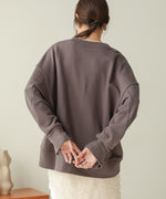 logo embroidery volume sweat tops